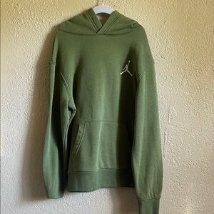 Jordan Green Hoodie with White Logo